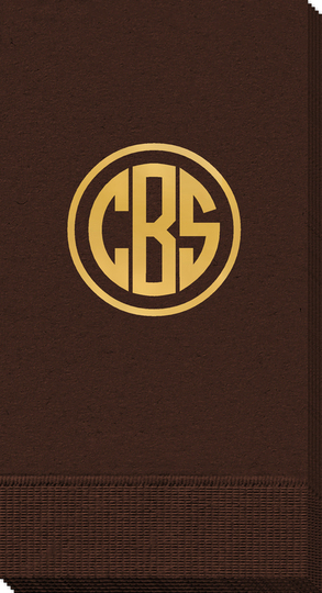Framed Rounded Monogram Guest Towels